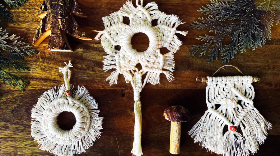 Macrame christmas decoration workshop